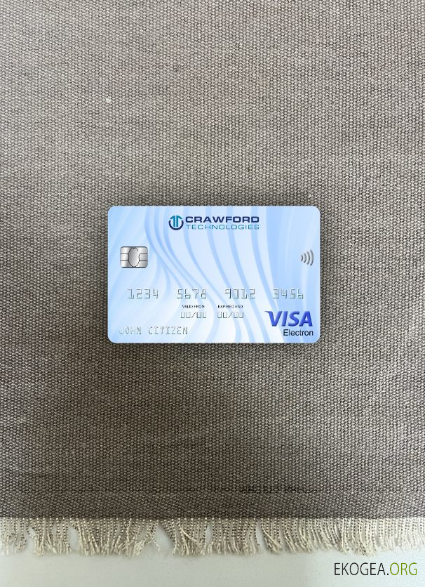 Pays , Bas (Hollande) Crawford Technologies Bank carte électronique visa photolook recto